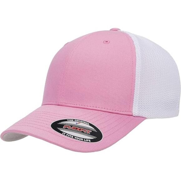 Mens Womens Trucker Hat Mesh Fitted Cap Flexfit Adjustable Curved Visor Baseball - Picture 6 of 6